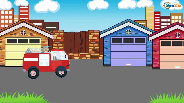 Cartoon about Cars - The Police Car - stolen wheels in the town - Episode 46