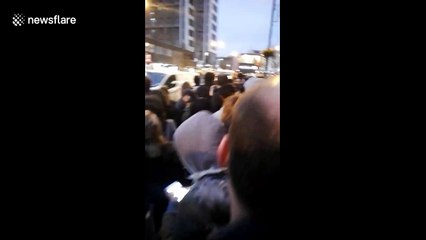 Overcrowding at Archway as people queue for buses
