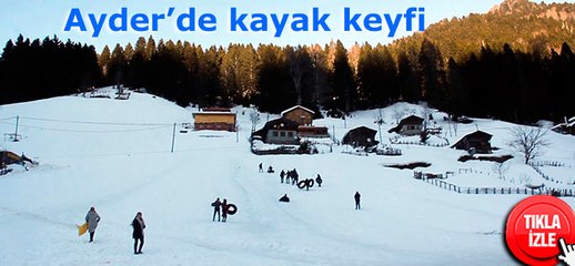 Ayder’de şambrel ile kayak keyfi
