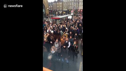 Bus queue chaos at King's Cross Station
