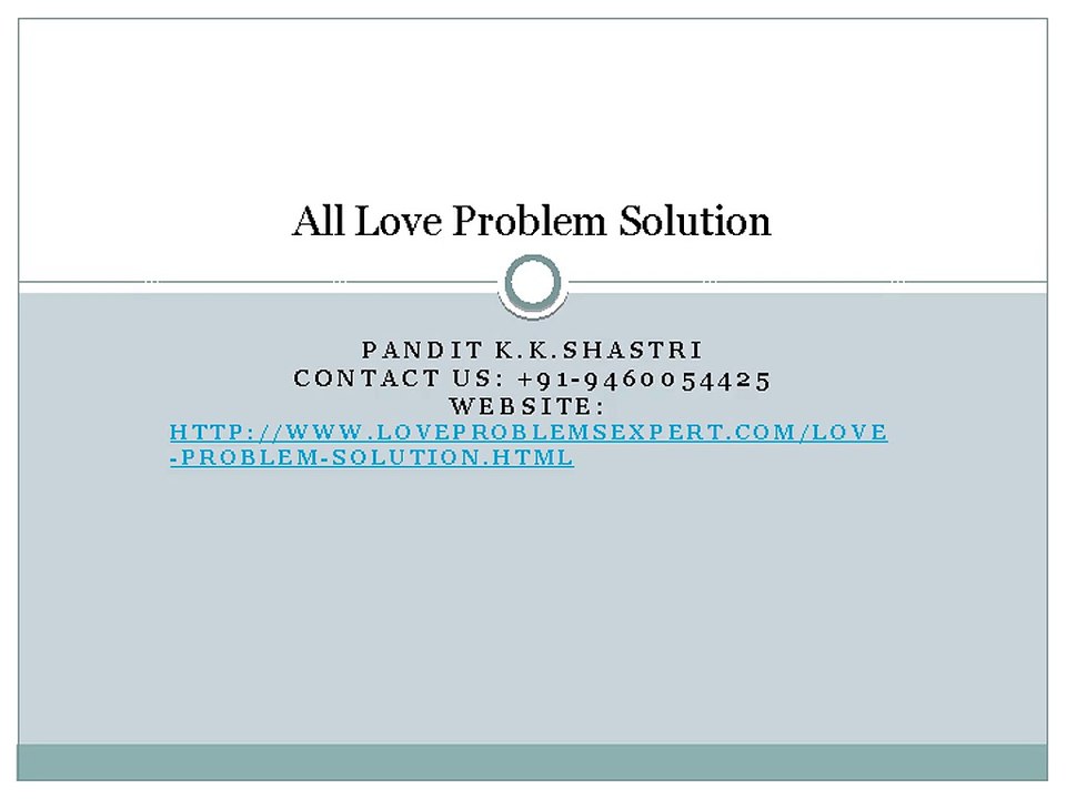 All Love Problem Solution