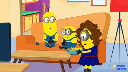 Minions Vs Hulk in Gym Funny Prank Cartoon! Finger Family #Minions Songs Nursery Rhymes_6