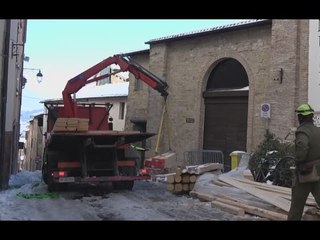 Camerino (MC) - Terremoto, opere provvisionali al Museo (09.01.17)
