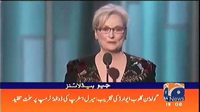 Meryl Streep tears into Trump in Golden Globes Award speech