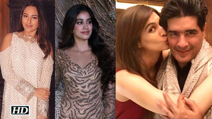 Kriti, Jahnavi, Sonakshi SHINE at Manish Malhotra's Party