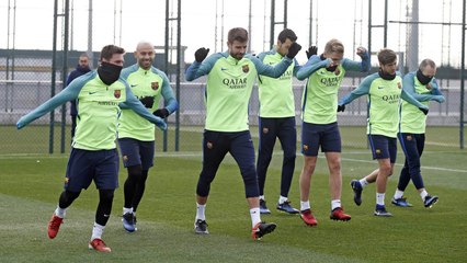 FC Barcelona training session: Recovery training session ahead of Copa del Rey
