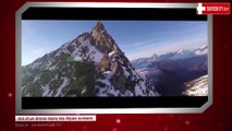 Vol d'un drone dans les Alpes suisses
