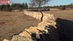 Mur en pierre sèche et parcours ovins