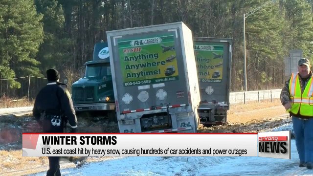 Winter storms hit U.S. and Europe