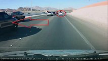 Instant justice captured on dash cam for reckless driver