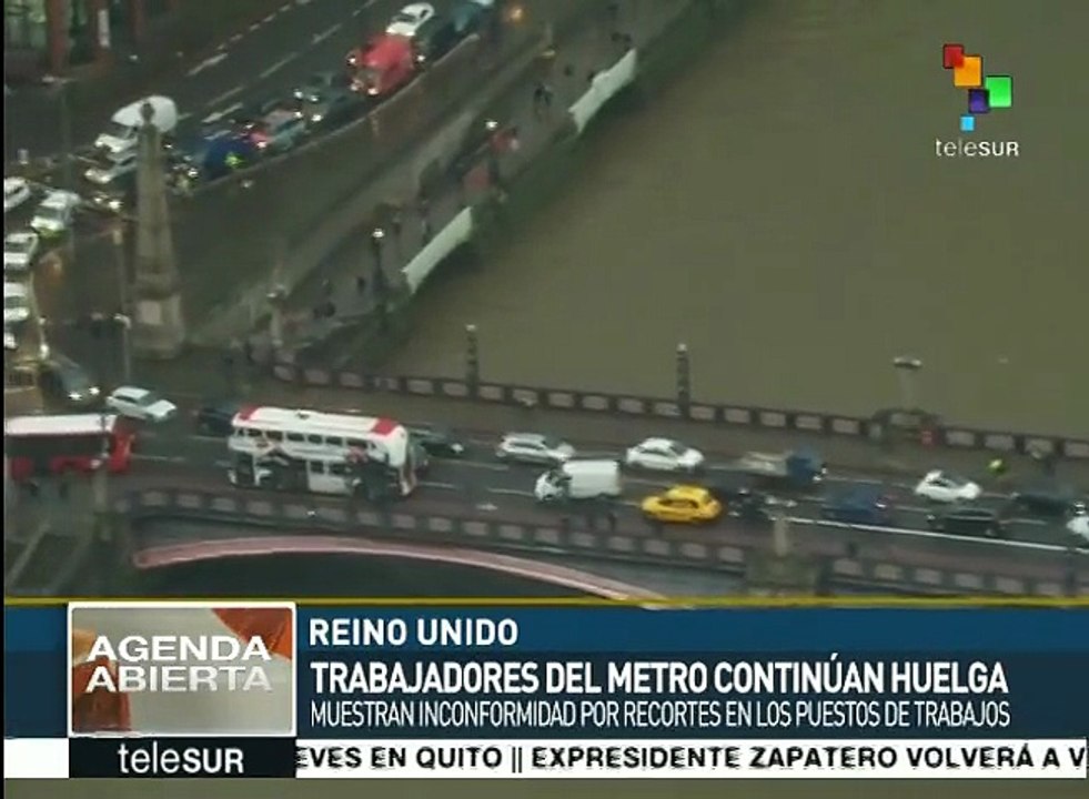Trabajadores del metro de Londres mantienen huelga