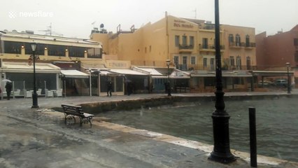 Severe winter storm hits Crete