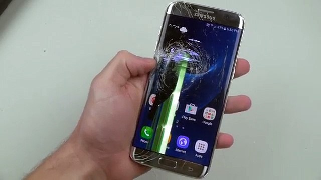 Samsung Galaxy S7 Edge Hammer & Knife Scratch Test