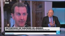 Bachar al-Assad salue les positions de François Fillon