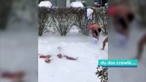 Etats-Unis : une équipe de natation s’entraîne... dans la neige !