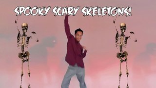 Spooky Scary Skeleton Dance Challenge. Team 3-Skels! Dancing with my crew!