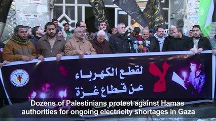 Gaza residents protest power cuts
