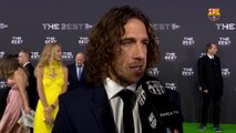 Carles Puyol and Dani Alves at the Gala of The Best FIFA Awards
