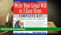 PDF [FREE] DOWNLOAD  Write Your Legal Will in 3 Easy Steps - US: Everything you need to write a