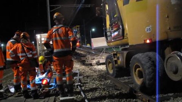 Gros travaux de renouvellement des voies en gare de la...