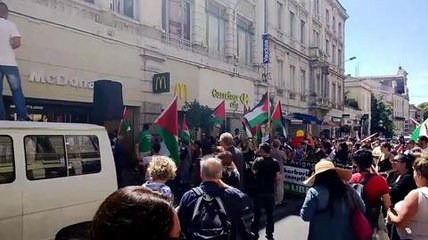 200 manifestants pro-palestiniens rue de la...