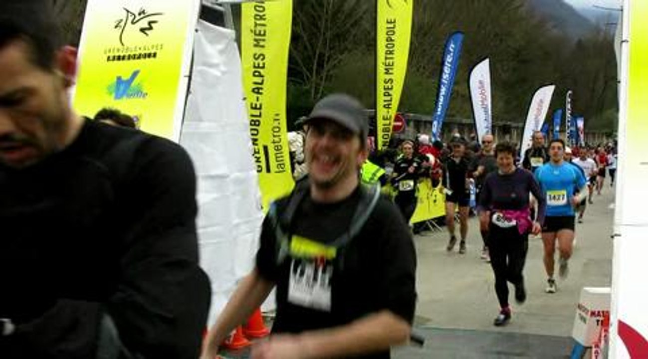 Sur la ligne d'arrivee du semi-marathon.....