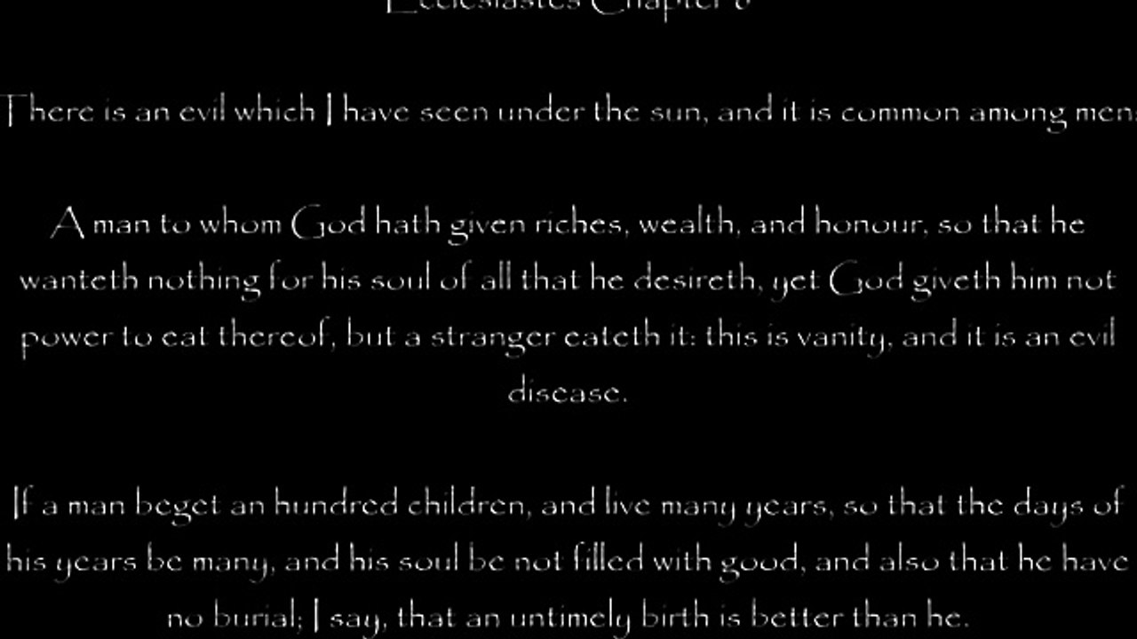 ECCLESIASTES CHAPTER 6