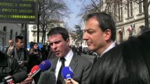 Valence: Manuel Valls reagit a la Tribune de Nicolas Sarkozy dans le...