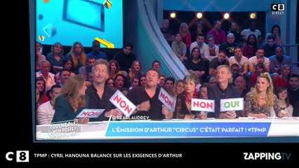 TPMP : Arthur refuse la diffusion de ses émissions, Cyril Hanouna balance (Vidéo)