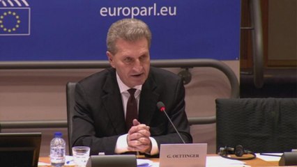 نشست نمایندگان پارلمان اروپا با گونتر اوتینگر
