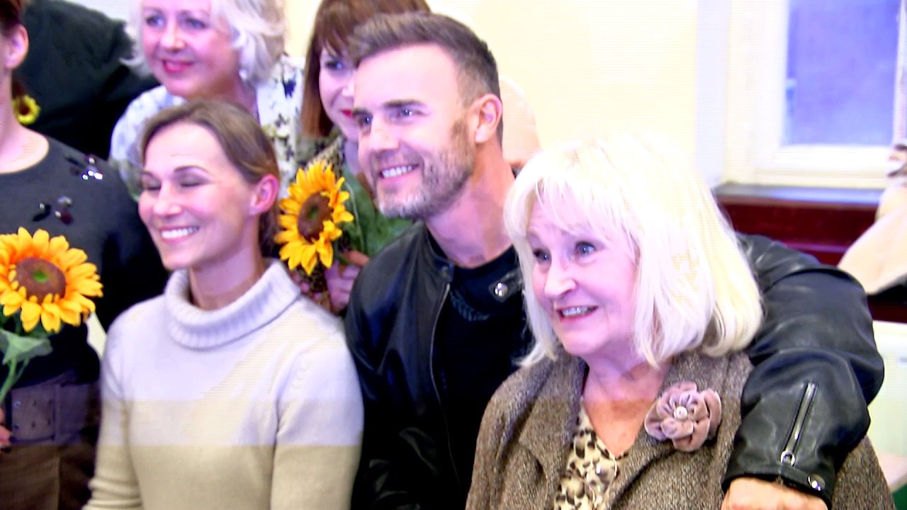 Gary Barlow attends rehearsals for Calendar Girls musical