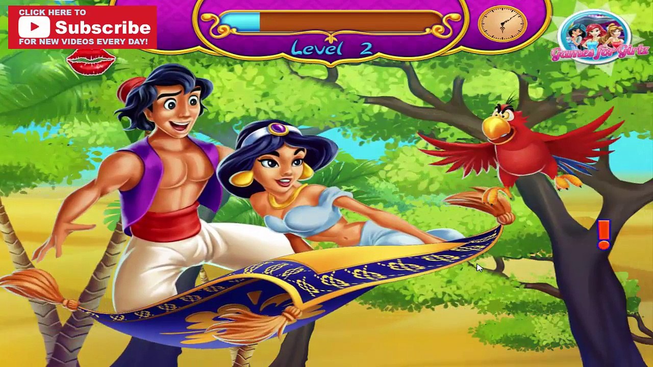 Jasmine And Aladdin Kissing - Princess Falls in Love with Aladdin Full Kids Game Episode