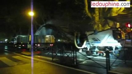 travaux nocturnes à Annecy