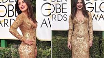 Priyanka Chopra Milky Cleavage Exposed In Braless Gown At Golden Globes 2017 Red Carpet