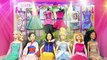 Barbie Doll Clothes Disney Princess Dress Up Challenge Frozen Elsa Snow White Cinderella Aurora