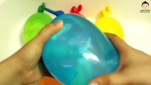 5 Colors Water Wet Balloons - Learn Colours Balloon Nursery Rhyme & Finger Family Songs