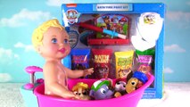 Little Mommy Bubbly Bathtime Color Changing Baby Doll & Paw Patrol Bath Paint & Toys Swim in Water