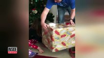 Kitten Jumps Out Of Gift Box Before Confused Little Girl Sees It-7vyiWZg4p9M