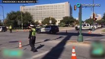 Policial de San Antonio morto a tiros do lado de fora da sede da polícia.