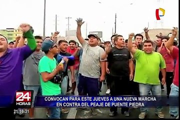 Este jueves se realizará nueva marcha contra peaje de Puente Piedra