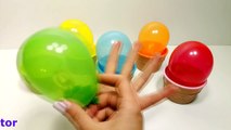 5 M&M Color Baloons Finger Family Compilation | Learn Colours Daddy Finger Rhymes