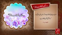 Sheikh Abdul Qadir Jillani R.A -10-01-2017- 92NewsHD