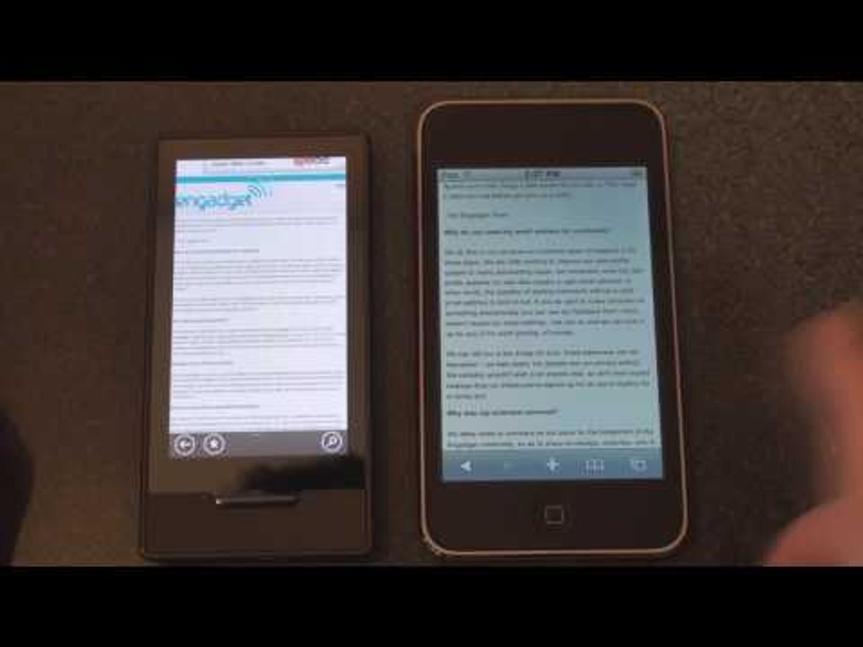 Browser Wars: Zune HD v. iPod Touch
