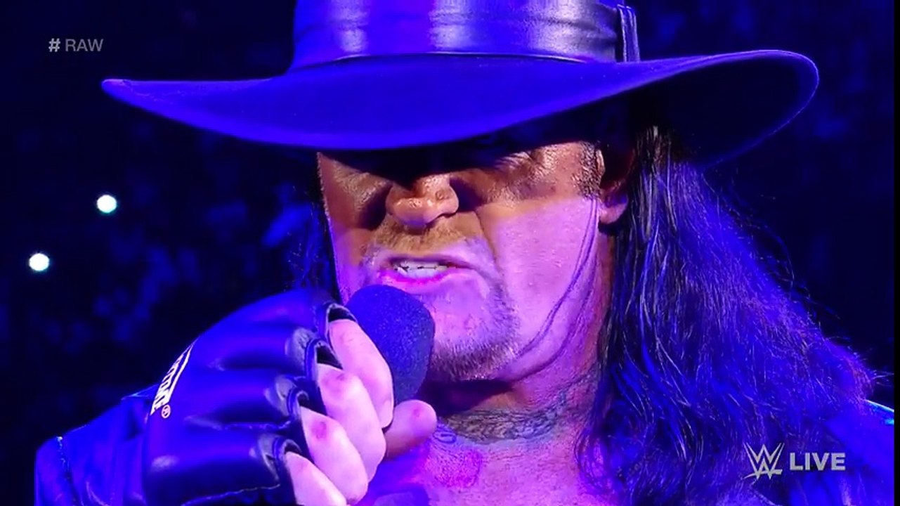 The Undertaker Returns 2017 & Enters into Royal Rumble Match - Raw, Jan. 9, 2017