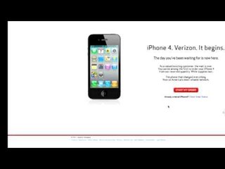Verizon iPhone Site is Crashing