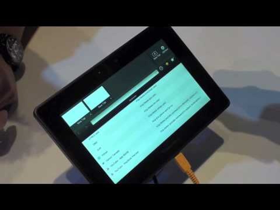 BlackBerry Playbook Hands On