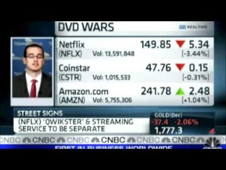 Jon on CNBC Talking Netflix & Qwikster