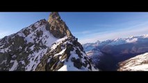 Vol d’un drone dans les Alpes suisses