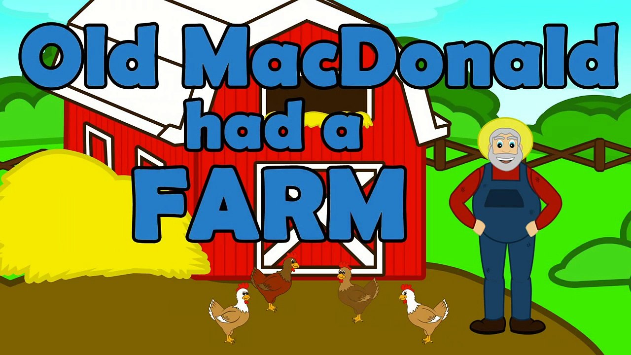 Old MacDonald had a Farm - Animated Nursery Rhymes - Animal Sounds - Kids Songs Toddlers Preschool