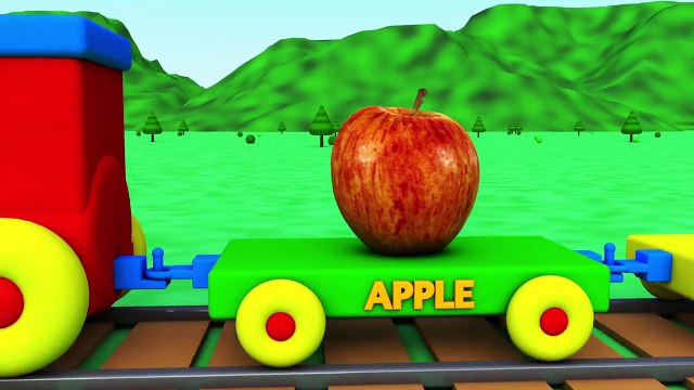 LEARN FRUITS TRAIN SONG - 123 kids tv - Learning fruits for kids _ funny fruit children-D2Qvho3sewU